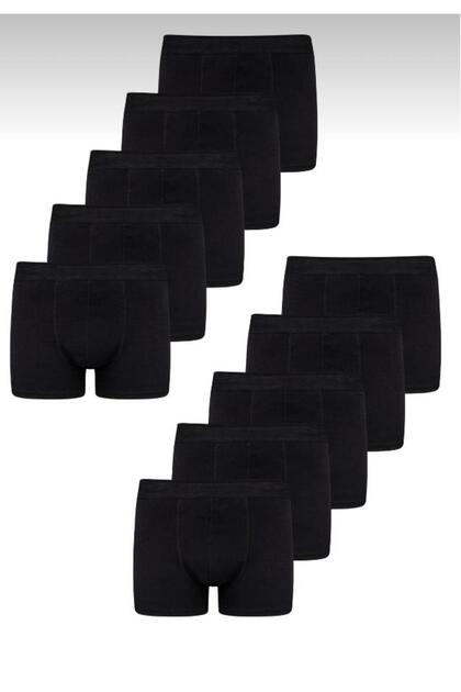 Men's 10 Lu Cotton Lycra Flexible Fabric Black Boxer