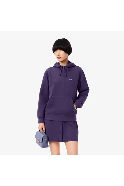 Kadın Relaxed Fit Kapüşonlu Mor Sweatshirt