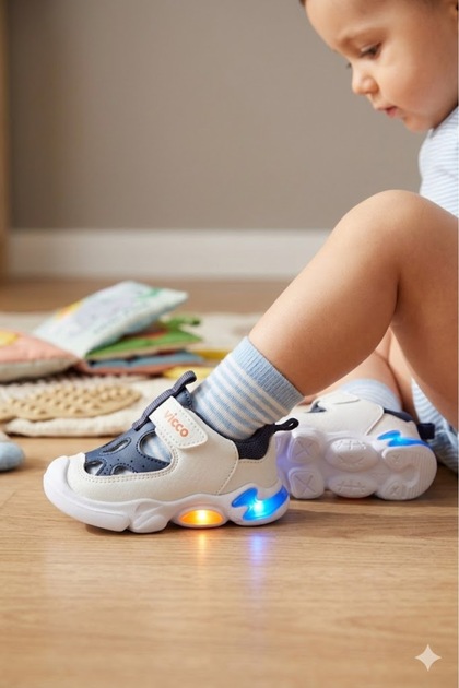 Işıklı Hafif ve Yazlık Unisex Ortopedik İlk Adım Sandalet