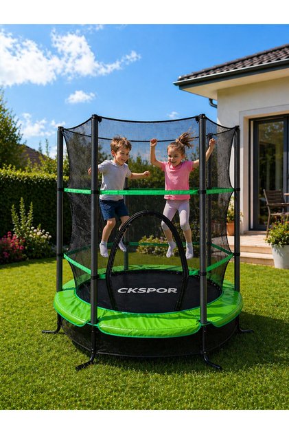 140 cm (55 inç) Tam Boy Koruma Fileli Çocuk Trambolini Güvenlik Fileli Trambolin