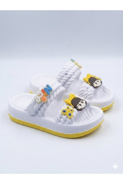 Cottony Comfort for Little Feet! Girls' Non-Slip Sole Orthopedic Supported Sandals Slippers