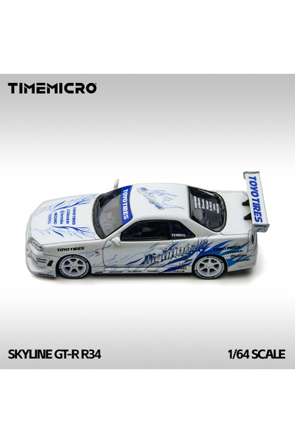 HOT WHEELS Timemicro Nissan Skyline GT-R R34 Nightingale 1/64