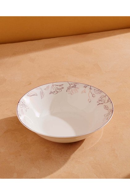 Gold Floral Salad Bowl