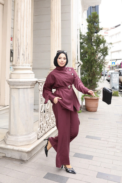 Gold Button Detailed Double Suit