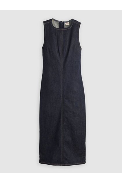 Column Denim Elbise