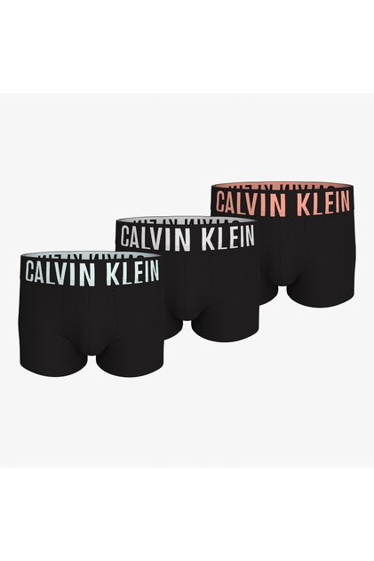 Logolu Bel Lastikli Erkek Yeşil Gri Siyah 3'lü Boxer
