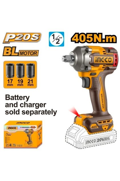 Cheie de impact 20 V 405 Nm CIWLI 20451