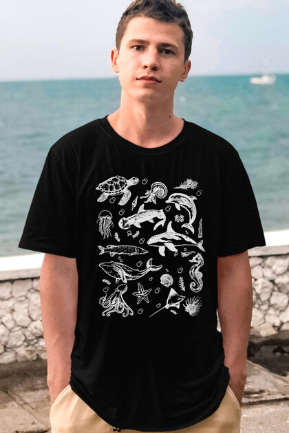 Life at Sea Short Sleeve Black Men's T-Shirt