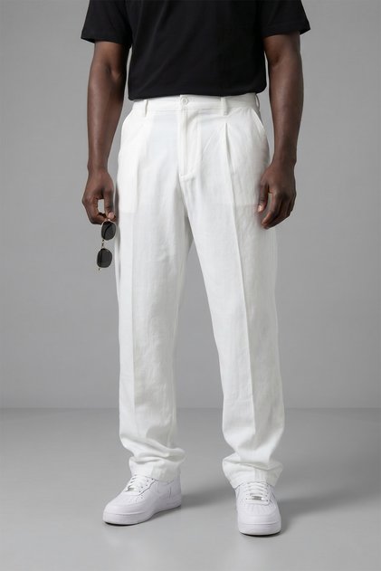 ERKEK BAGGY GABARDİN KUMAŞ TEK PİLELİ DÜĞMELİ PANTALON K2052GP