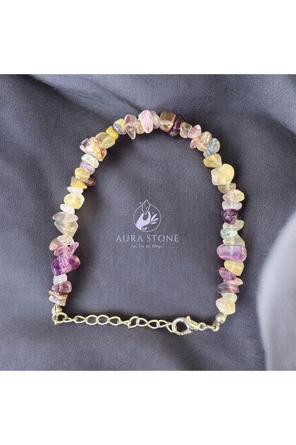 Aurastone Fluorite Raw Stone Bracelet