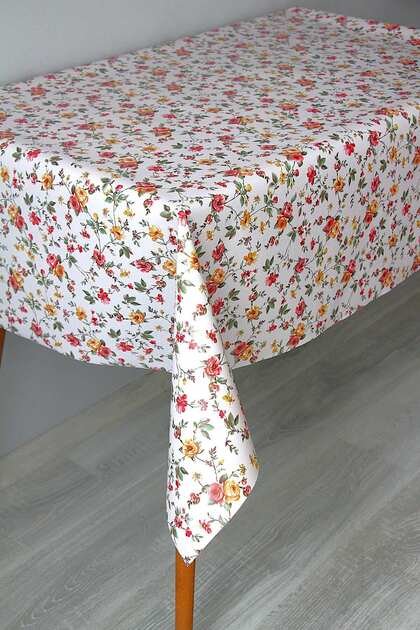 Fiber Lined Wipeable Pvc Oilcloth Tablecloth 184-Dekoçi̇çek