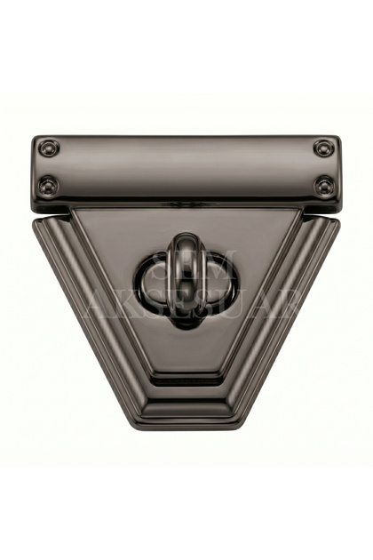 Triangle Bag Lock Black Nickel Color 2 Pieces