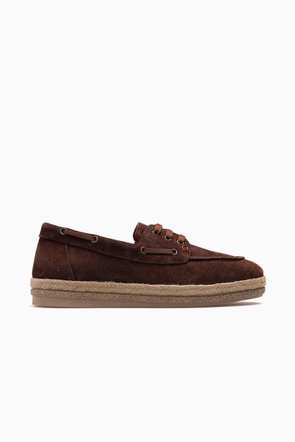 Women's Leather Loafer Casual Shoes 26Y 2611901Y Brown Nubuck