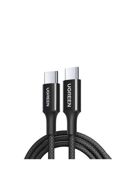 كابل شحن سريع مضفر من نوع USB-C إلى USB-C 5A بطول 1 متر وقوة 100 واط - أسود