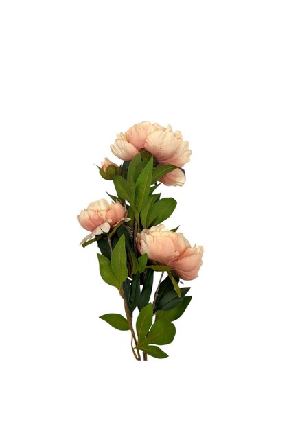 Trandafir artificial alb/roz, 92 cm - Roz
