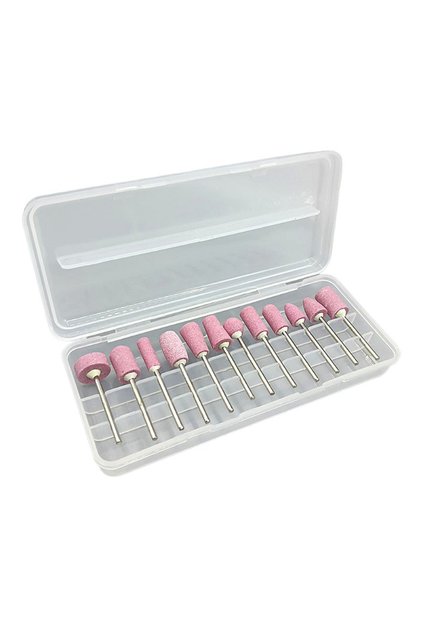 Transparent Shell 12PCS/Box Mini Ceramic Grinding Head Milling Polishing Rotary Tool Accessories For