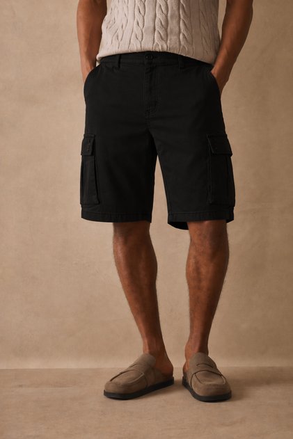 Men's Black Cargo Shorts – Modern Cut, Multi-Pocket, Comfortable Summer Shorts