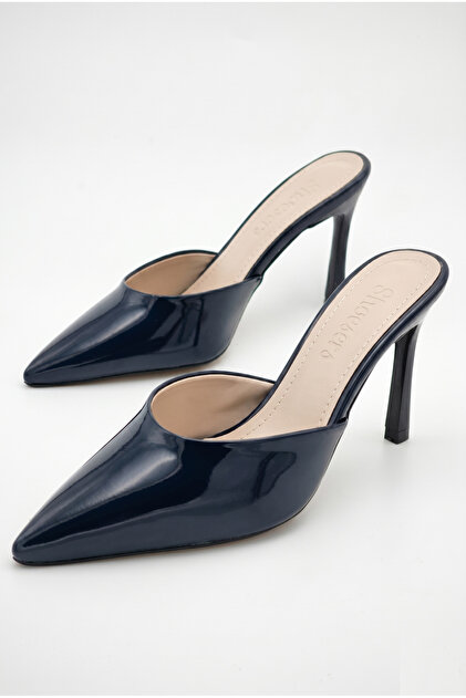 Shoesers Women's Elegant and Stylish Pointed-Toe Thin High-Heeled Patent  Leather Evening Dress Slippers- Trendyol