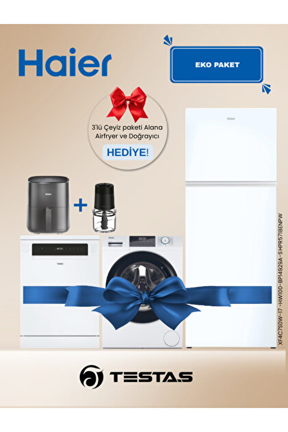 YA−MAN HRF-3 Haier 3'lü Çeyiz Seti (Buzdolabı, Çamaşır Makinesi,Bulaşık