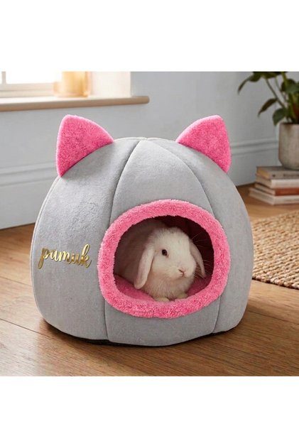 tavşan ginepig evi yatağı özel tasarımlı 30cm çapında
