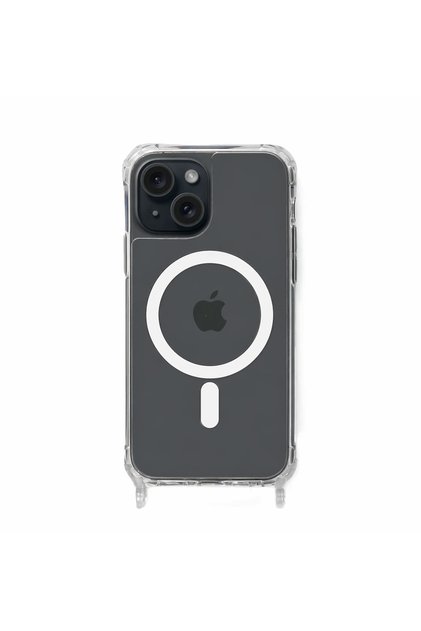 iPhone 13 MagSafe Uyumlu Askı Takmaya Uygun Şeffaf Kılıf