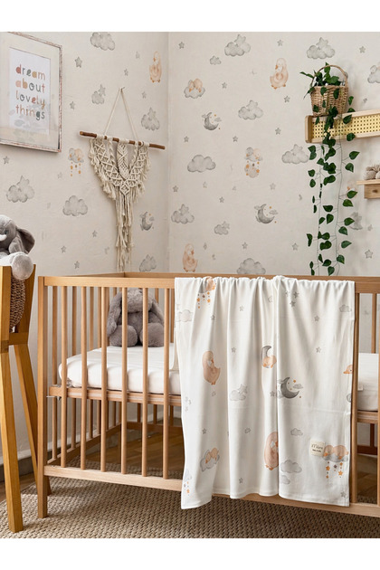 100% Cotton Interlock Baby Blanket 90X110 cm Soft Baby Blanket Gift Cotton Pouch