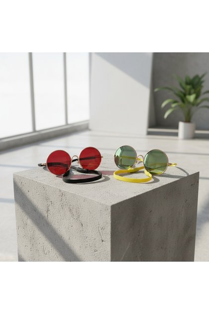 9.5cm Sunglasses for Cats and Dogs (with Rubber Glasses Strap as a Gift)