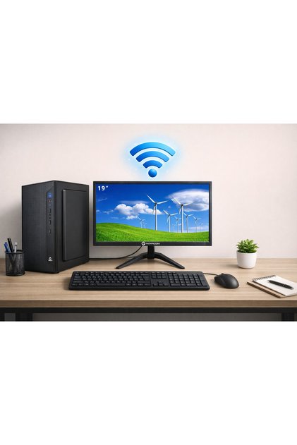 intel İ5 650 3,20 GHZ 8 GB Ram 240 GB SSD Windows 10 Klavye + Mouse + Wifi Alıcılı 19"MONITOR OFİS BİLGİSAYARI