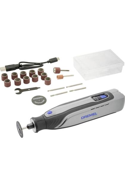 8150-20 Akülü Gravür Taşlama Makinesi ve Çok Amaçlı El Motoru, 7.2V Kömürsüz Motor USB-C Şarj
