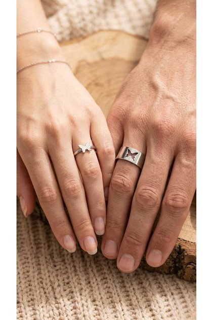 Adjustable Butterfly Couple Ring Lover Friend Mother's Day Gift Anniversary Gift