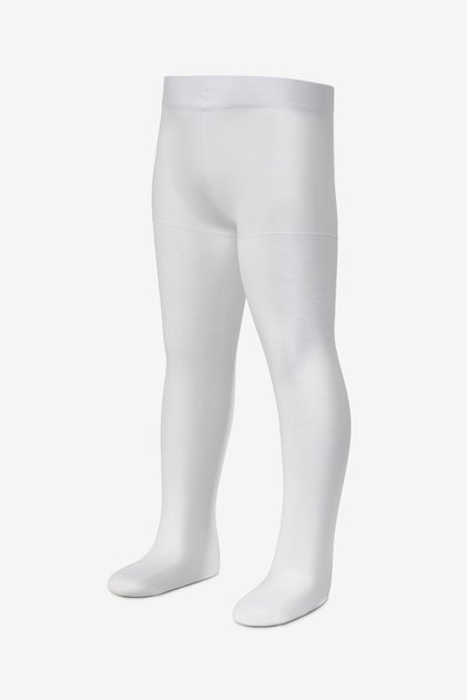 White Tiny Heart Patterned Girls' Pantyhose