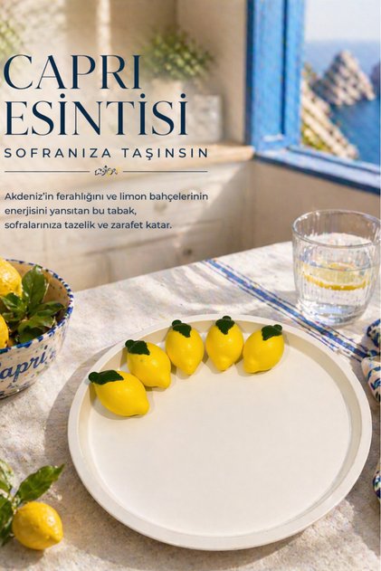 Capri Koleksiyonu - Limonlu Tabak