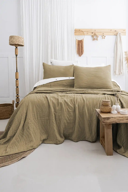 Bedspread Double Janna Khaki
