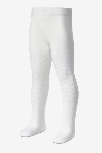 White Chain Pattern Girls' Pantyhose