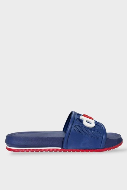 Casual Men's Slippers Suitable for Summer Wet Floors Dark Blue - White