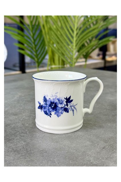 Blue Garden Bone China Porselen Kupa