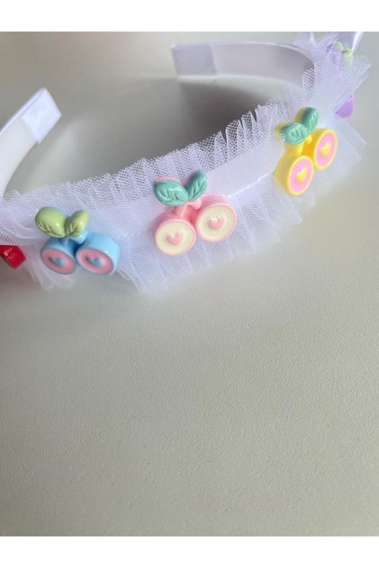 Colorful Heart Cherry Girls' Crown