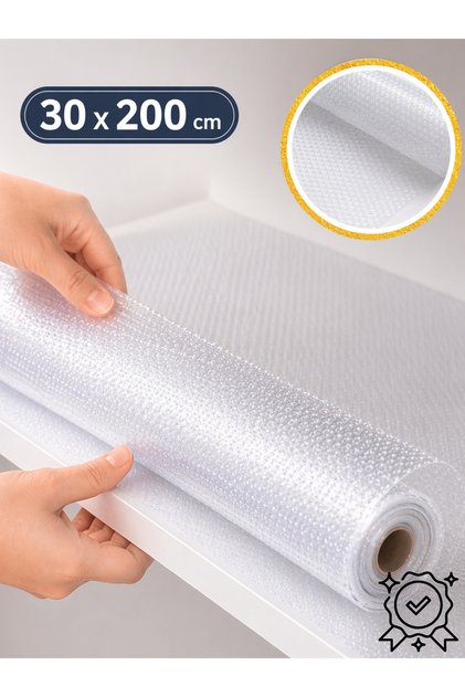 %100 Eva Şeffaf Raf Örtüsü 2 MT x 30 CM Kesilebilir Buzdolabı Çekmece Raf İçi Tezgah Üstü Kaplama Su Geçirmez Dayanıklı Koku Yapmaz Eva Raf Örtüsü Kaymaz Kalın Eva Mat