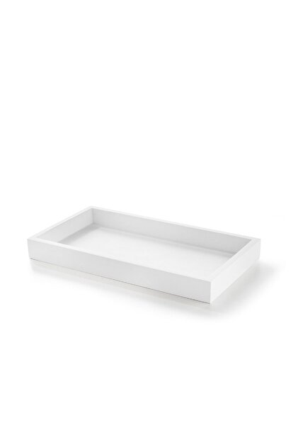 Bemood White Tray, Countertop, 27.5Xh3X15Cm - White