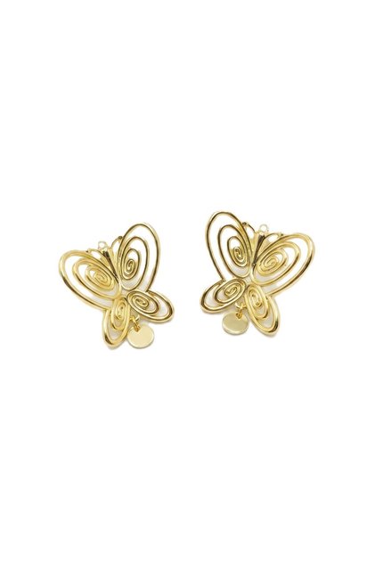 Earrings Vintage Earrings Butterfly Earrings Gold Color Vintage Design Big Butterfly Women - Füsun Filigree Appearance