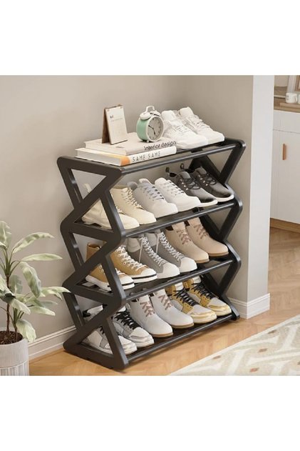 Shoe Rack Organizer – Tool-Free Assembly, Ventilated Shelves, Space-Saving