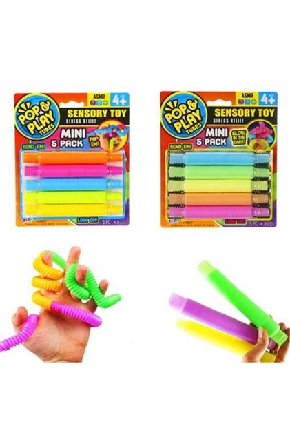 Sunman Jaru Snm019 Pop Play Tubes Duyusal Stres Oyuncağı Mini 5 Adet Kartela 4+