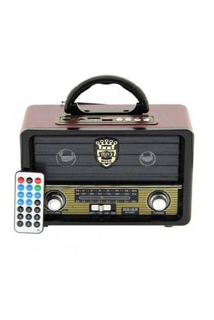 Portable Retro Multimedia Radio – Bluetooth, MP3, AM/FM/SW & Rechargeable Battery