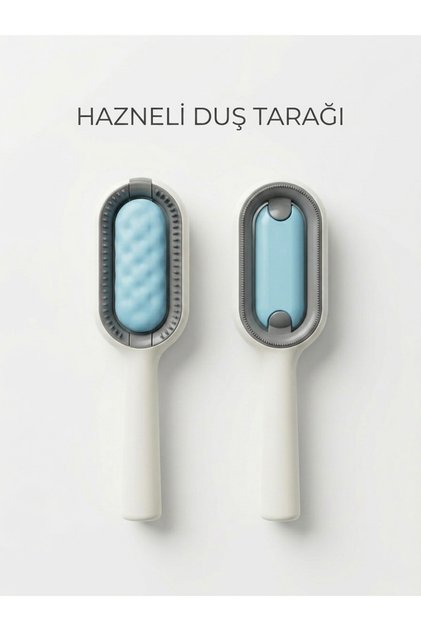 Cat and Dog Shower Comb with Chamber, Hard-Teeth Hair Collector and Massage Effective Washing Brush