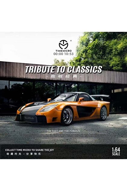 HOT WHEELS Timemicro 1:64 Mazda Rx-7 Veilside Orange Jdm Diecast