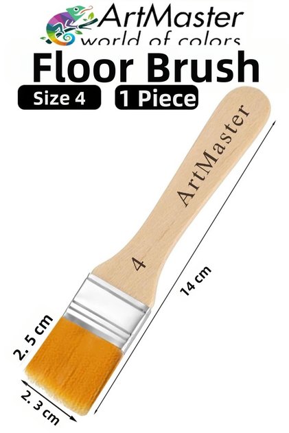 Floor Brush Number 4 1 Piece Paint Brush Synthetic Silk Tip Bristle Acrylic Gouache Oil Painting Brush Ze