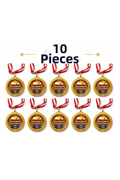 I Read I Write Gold Medal Metal | Award Medal Primary School Reading