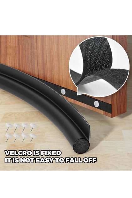 Adjustable Waterproof Soundproof Door Sweep,Black Silicone Seal,Draft Stopper