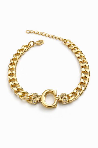 Women's Bracelet Letter Non-Tarnish Zircon Stone Special Plated Adjustable Bracelet