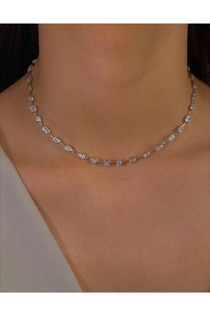 925 Ayar Gümüş Minimal Choker